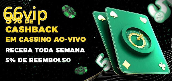 Promoções do cassino ao Vivo 66vip